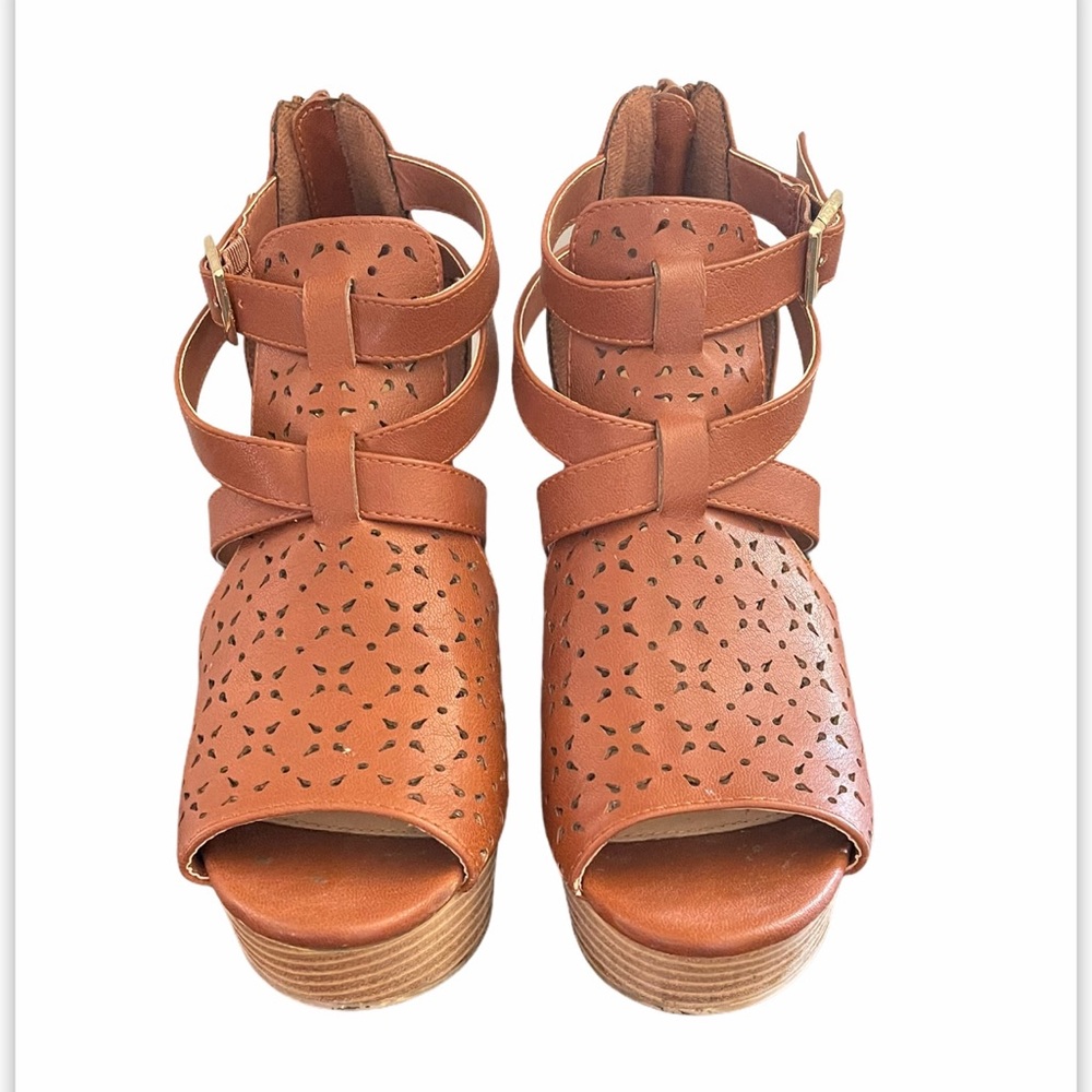 Wedge heal open toe